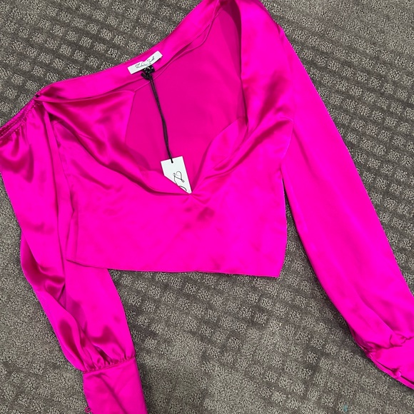 Laquan Smith Deep V Blouse - Picture 3 of 4